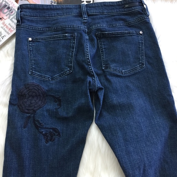 Pilcro and Letterpress Flower Embroidered Jeans - Picture 6 of 8